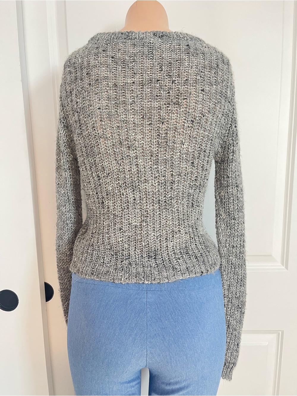 Divided Marled Gray Crewneck Sweater - Picture 3 of 5